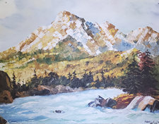 A nice mountain landscape painting