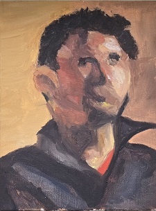 More info on JW Goossen's Course Face 1 painting from his Faces Paintings Series...