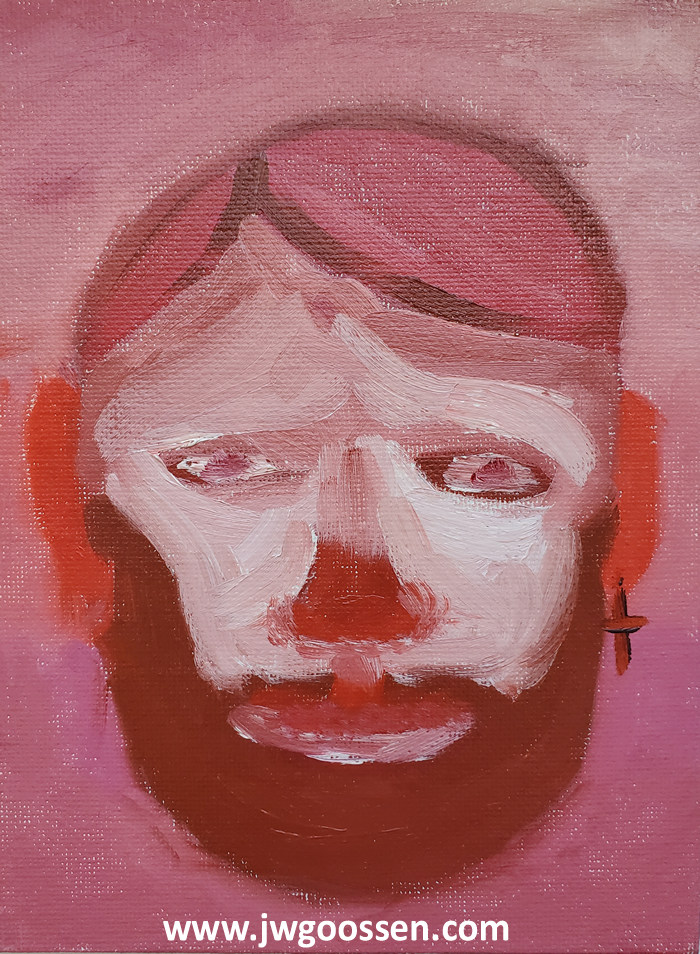 JW Goossen's Red painting from his Faces Series...