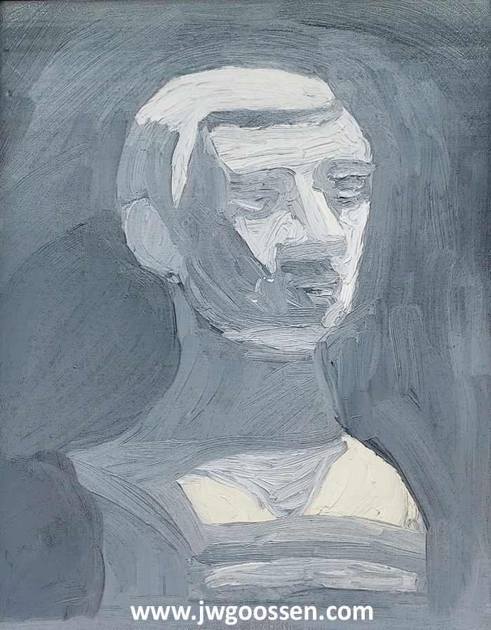 JW Goossen's First Face portrait painting from his Faces Series...