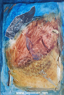 More info on JW Goossen's Turtle mixed media artwork...