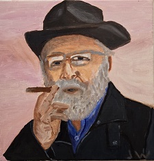More info on JW Goossen's Cigar painting from his Faces Paintings Series...